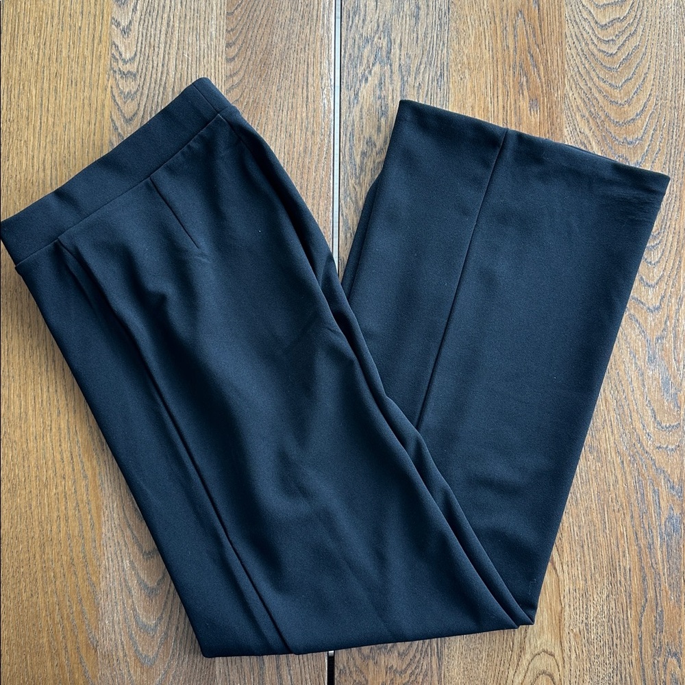 MNG Black Pants Center Detail Elastic Waist Wide Leg Workcore Whimsigoth Classic - Picture 2 of 13